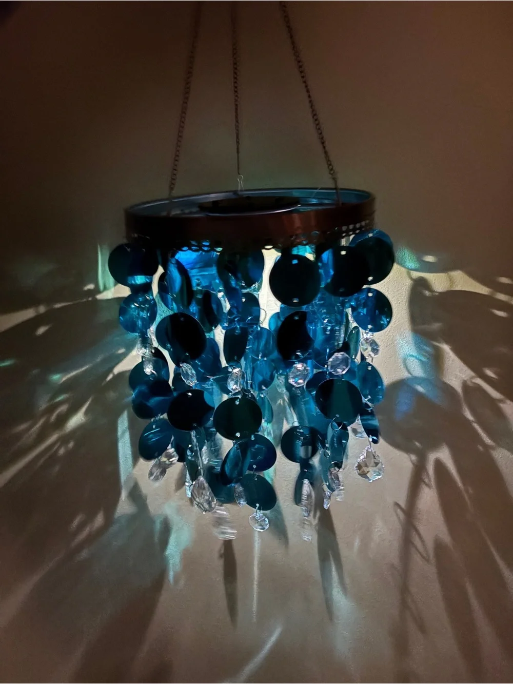 Anywhere Lighting LED Blue Shimmer Chandelier Coloring Changing Boho